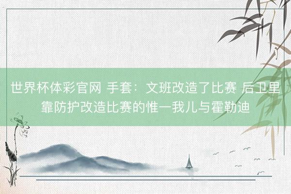 世界杯体彩官网 手套:文班改造了比赛 后卫里靠防护改造比赛的惟一我儿与霍勒迪