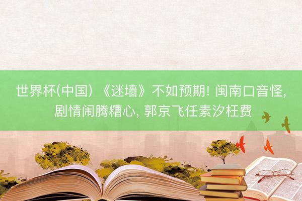 世界杯(中国) 《迷墙》不如预期! 闽南口音怪， 剧情闹腾糟心， 郭京飞任素汐枉费