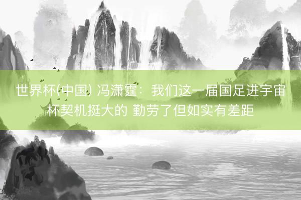 世界杯(中国) 冯潇霆：我们这一届国足进宇宙杯契机挺大的 勤劳了但如实有差距