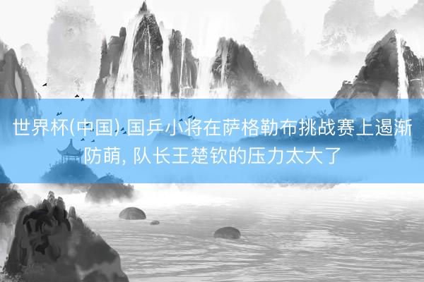 世界杯(中国) 国乒小将在萨格勒布挑战赛上遏渐防萌， 队长王楚钦的压力太大了